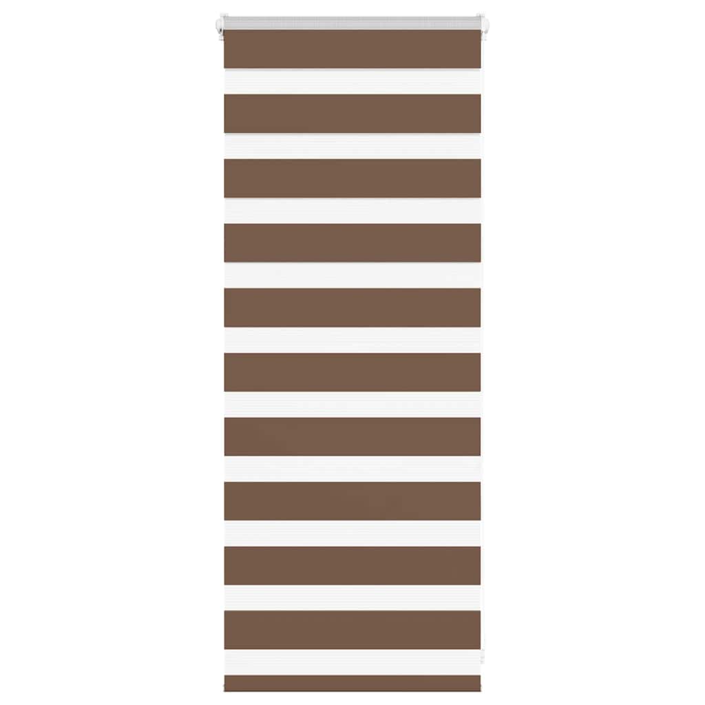 Vidaxl Zebra Rouleau aveugle 60x100 cm Largeur de poussière 55,9 cm Brun polyester