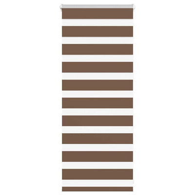 Vidaxl Zebra Rouleau aveugle 60x100 cm Largeur de poussière 55,9 cm Brun polyester