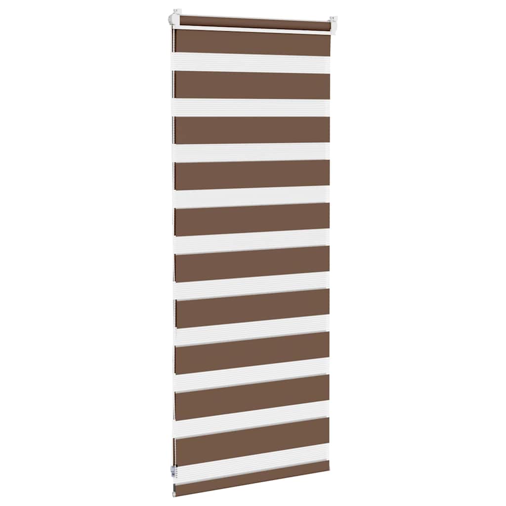 Vidaxl Zebra Rouleau aveugle 60x100 cm Largeur de poussière 55,9 cm Brun polyester