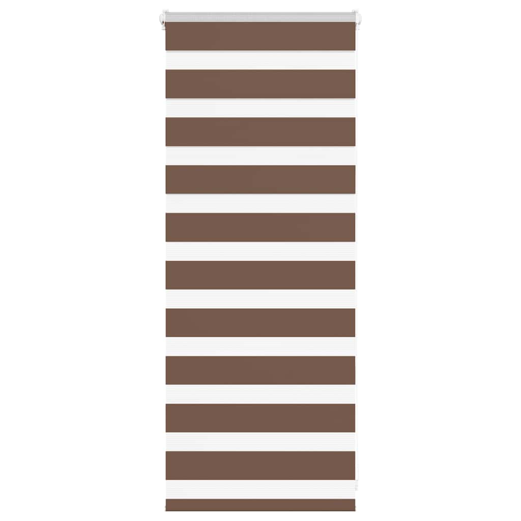 Vidaxl Zebra Rouleau aveugle 65x100 cm Largeur de tissu 60,9 cm Brun polyester