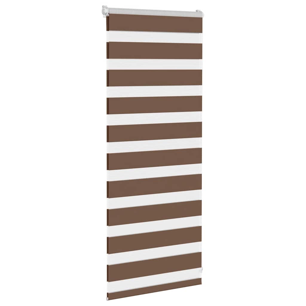 Vidaxl Zebra Rouleau aveugle 65x100 cm Largeur de tissu 60,9 cm Brun polyester