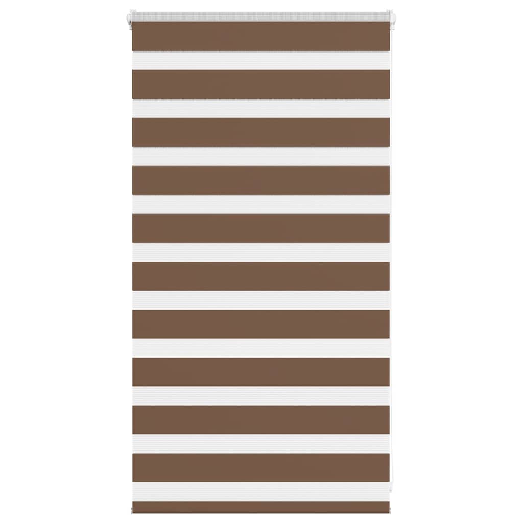 Vidaxl Zebra Rouleau aveugle 75x100 cm Largeur de poussière 70,9 cm Brun polyester