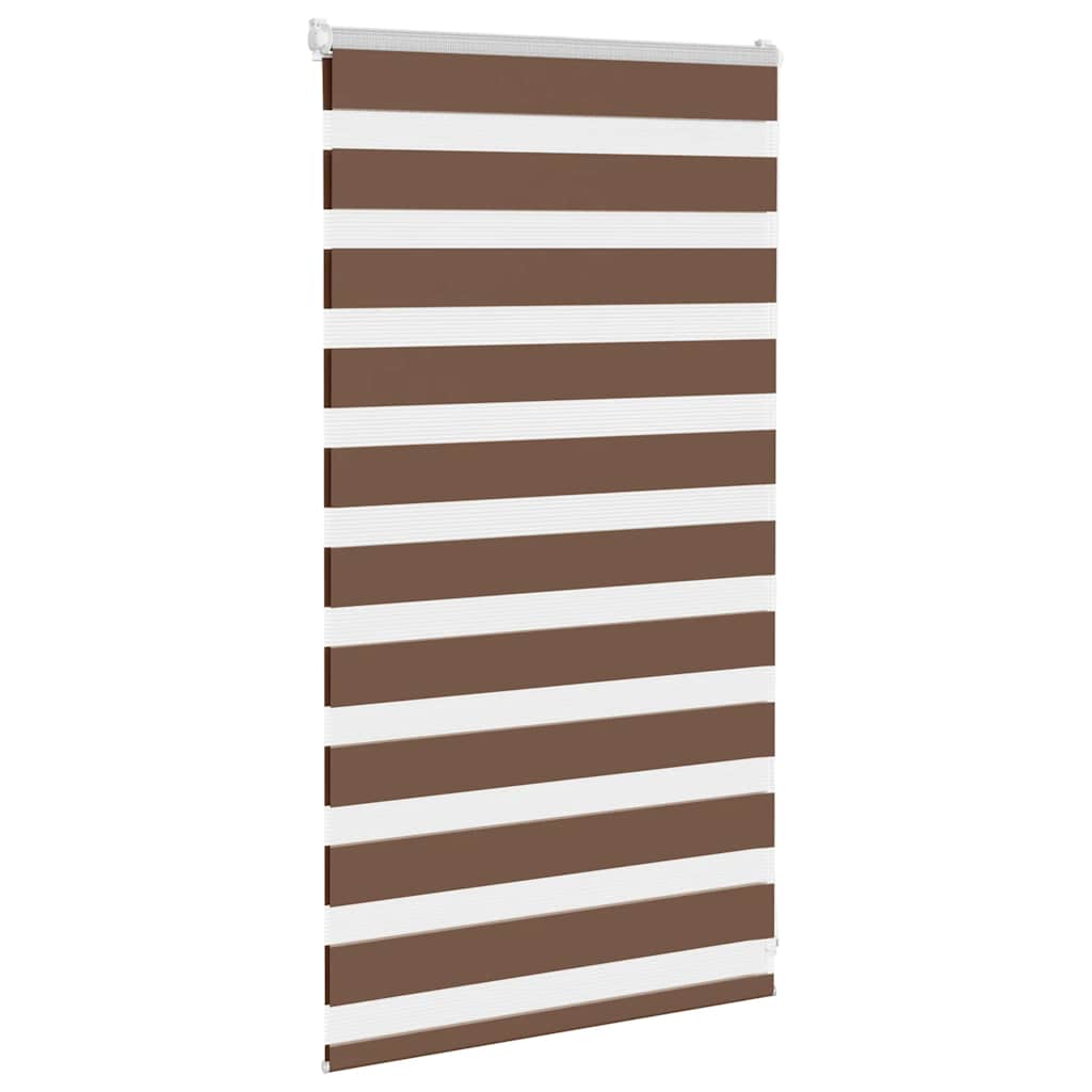 Vidaxl Zebra Rouleau aveugle 75x100 cm Largeur de poussière 70,9 cm Brun polyester