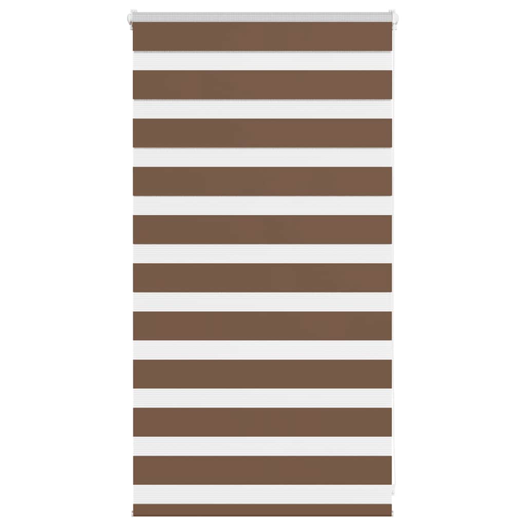 Vidaxl Zebra Rouleau aveugle 80x100 cm Largeur de poussière 75,9 cm Brun polyester