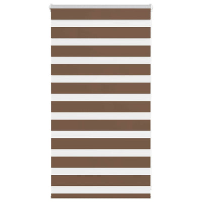 Vidaxl Zebra Rouleau aveugle 80x100 cm Largeur de poussière 75,9 cm Brun polyester