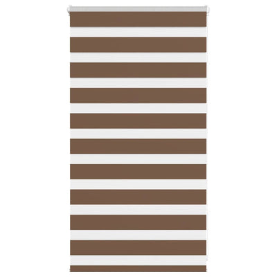 Vidaxl Zebra Rouleau aveugle 85x100 cm Largeur de poussière 80,9 cm Brun polyester