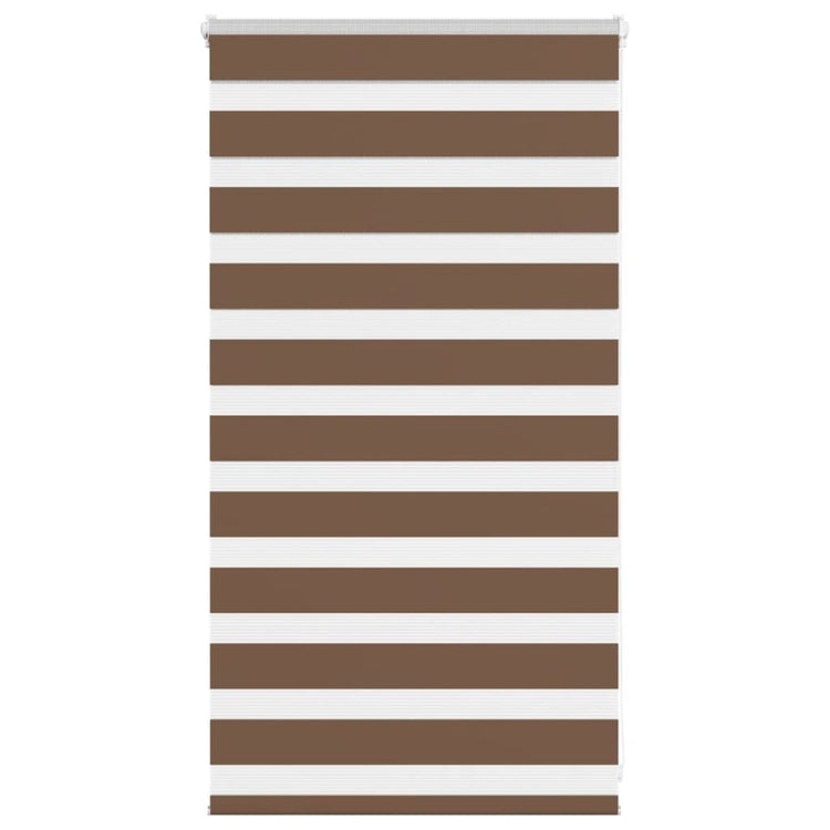 Vidaxl Zebra Rouleau aveugle 85x100 cm Largeur de poussière 80,9 cm Brun polyester