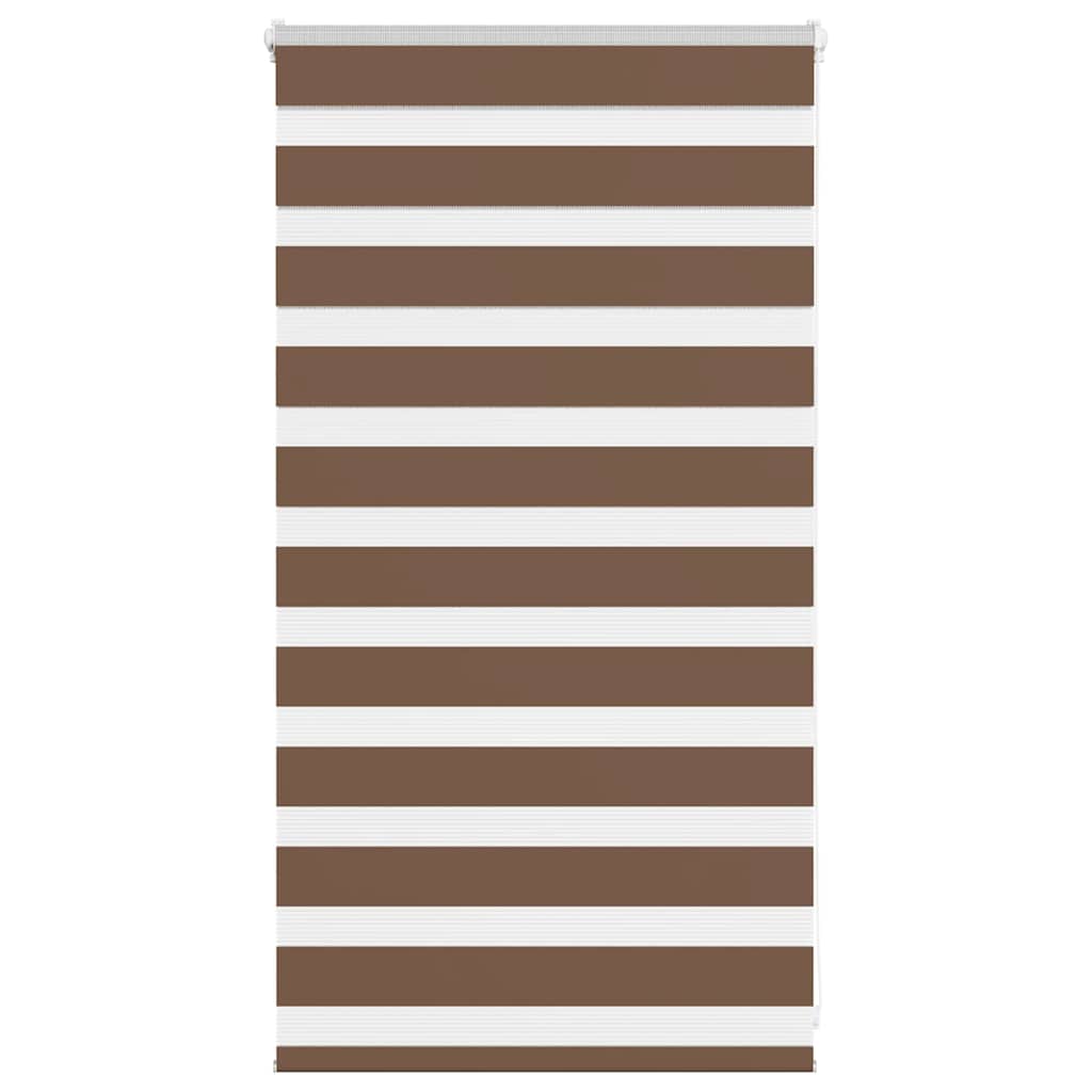 Vidaxl Zebra Rouleau aveugle 90x100 cm Largeur de poussière 85,9 cm Brun polyester