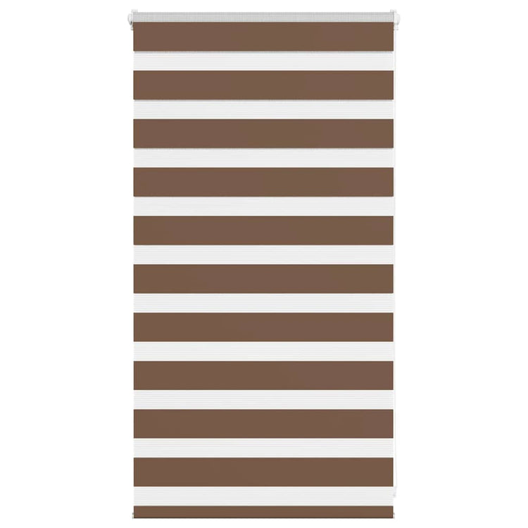 Vidaxl Zebra Rouleau aveugle 90x100 cm Largeur de poussière 85,9 cm Brun polyester