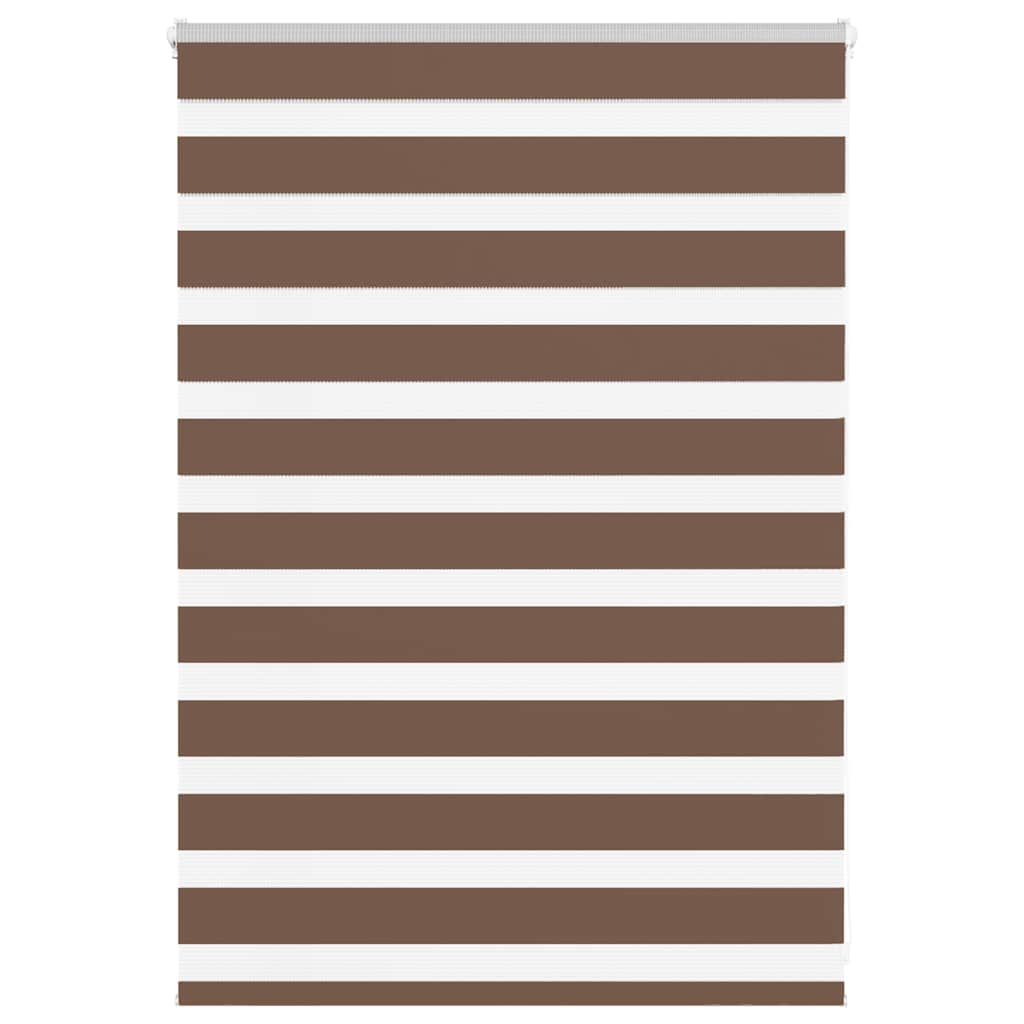 Vidaxl Zebra Rouleau aveugle 95x100 cm Largeur de tissu 90,9 cm Brun polyester