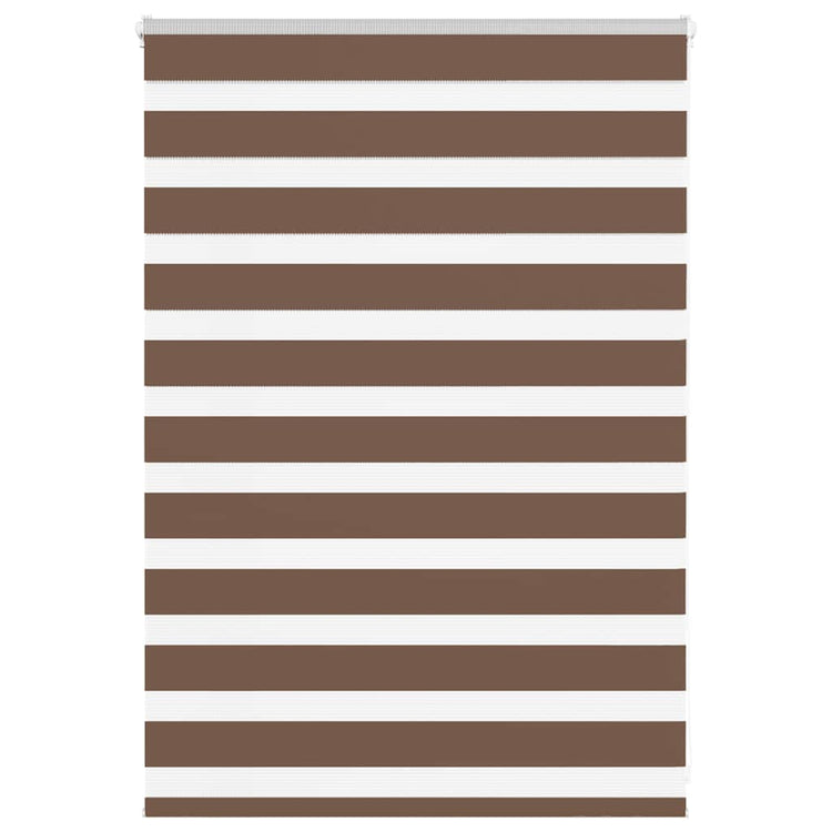 Vidaxl Zebra Rouleau aveugle 95x100 cm Largeur de tissu 90,9 cm Brun polyester