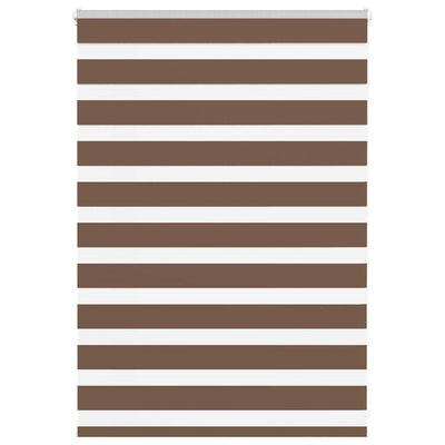 Vidaxl Zebra Rouleau aveugle 100x100 cm Largeur de poussière 95,9 cm Brun polyester