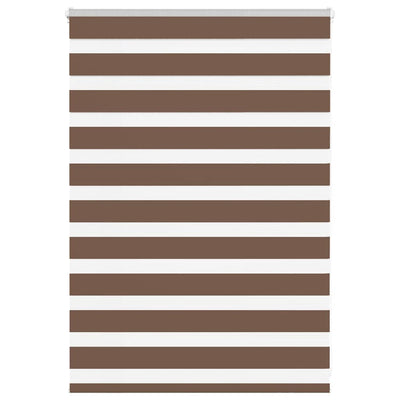Vidaxl Zebra Rouleau aveugle 105x100 cm Largeur de poussière 100,9 cm Brun polyester