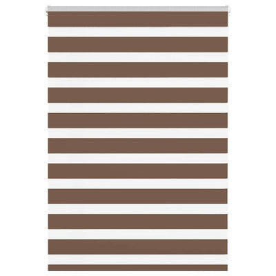 Vidaxl Zebra Rouleau aveugle 110x100 cm Largeur de poussière 105,9 cm Brun polyester