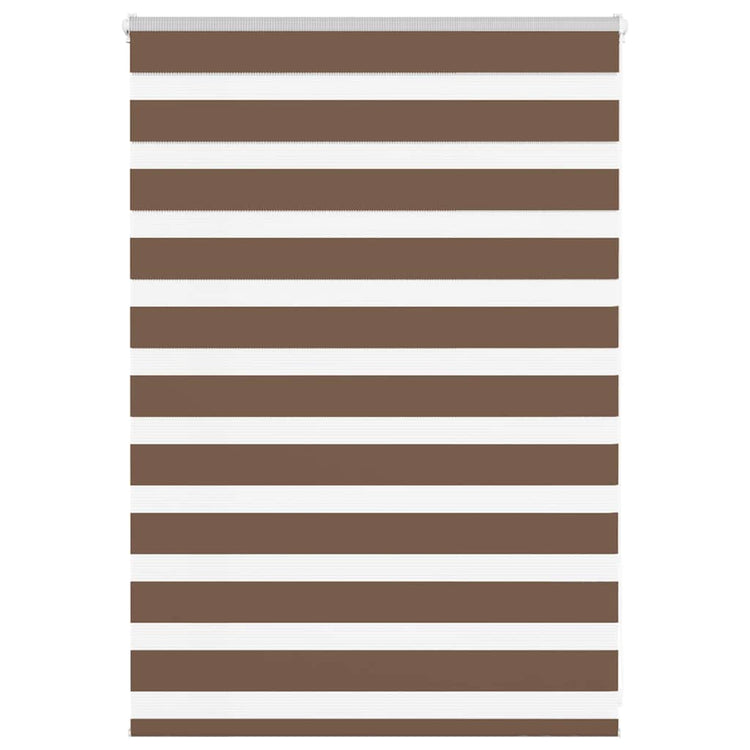 Vidaxl Zebra Rouleau aveugle 110x100 cm Largeur de poussière 105,9 cm Brun polyester