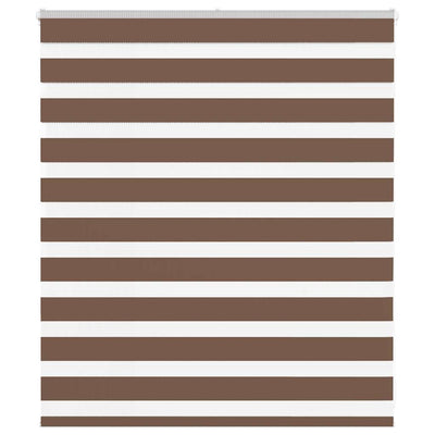 Vidaxl Zebra Rouleau aveugle 120x100 cm Largeur de tissu 115,9 cm Brown en polyester