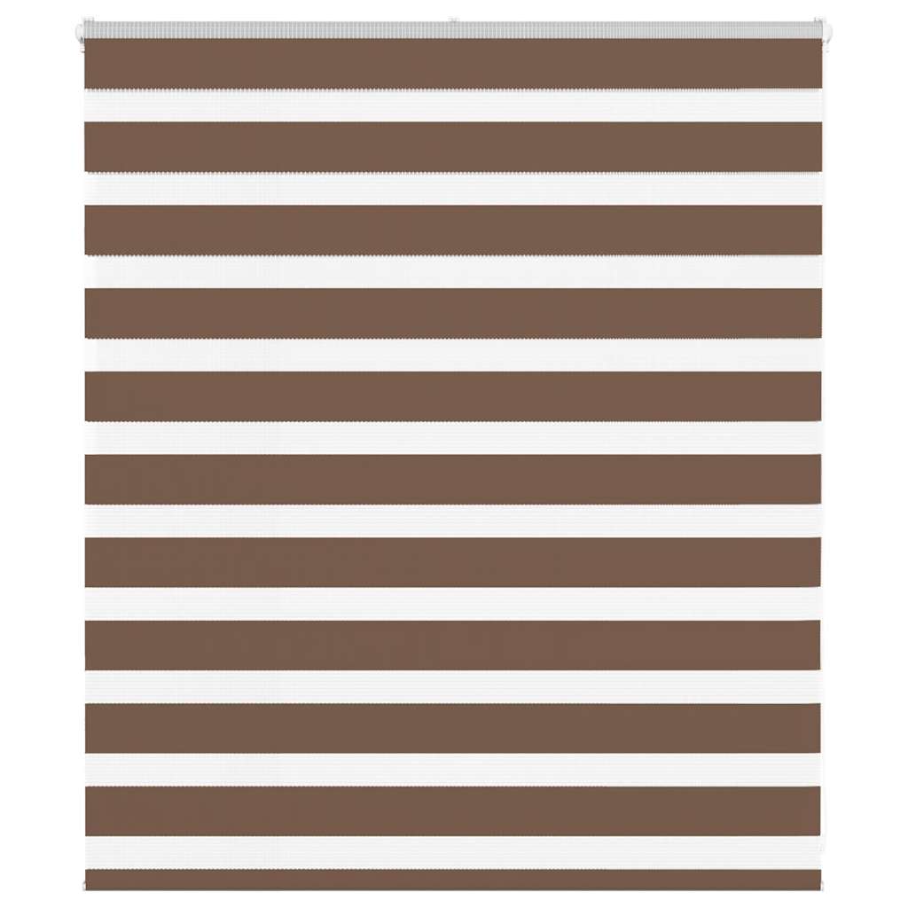 Vidaxl Zebra Rouleau aveugle 130x100 cm Largeur de tissu 125,9 cm Brown en polyester