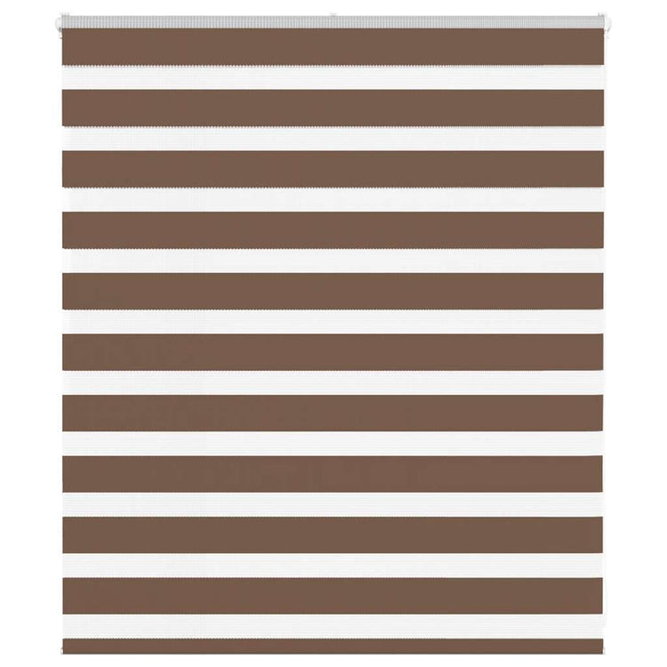 Vidaxl Zebra Rouleau aveugle 130x100 cm Largeur de tissu 125,9 cm Brown en polyester