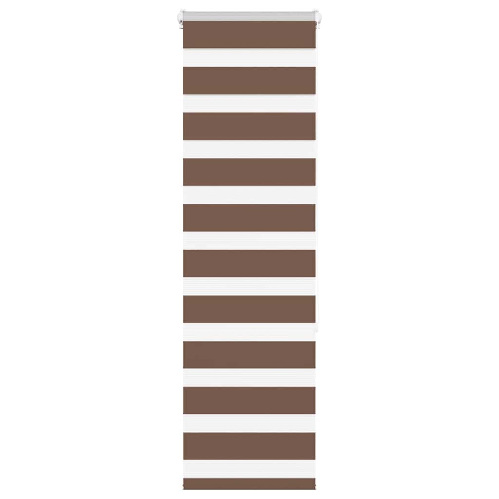 Vidaxl Zebra Rouleau aveugle 40x150 cm Largeur de poussière 35,9 cm Brun polyester