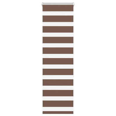 Vidaxl Zebra Rouleau aveugle 40x150 cm Largeur de poussière 35,9 cm Brun polyester