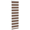 Vidaxl Zebra Rouleau aveugle 50x150 cm Largeur de poussière 45,9 cm Brun polyester