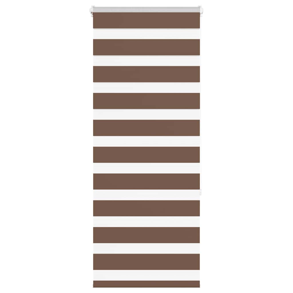 Vidaxl Zebra Rouleau aveugle 55x150 cm Largeur de poussière 50,9 cm Brun polyester