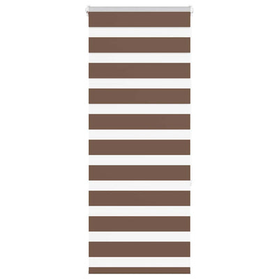 Vidaxl Zebra Rouleau aveugle 55x150 cm Largeur de poussière 50,9 cm Brun polyester
