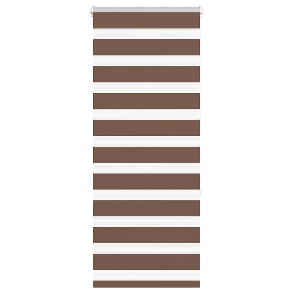 Vidaxl Zebra Rouleau aveugle 60x150 cm Largeur de poussière 55,9 cm Brun polyester