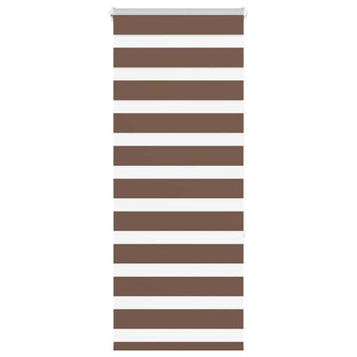 Vidaxl Zebra Rouleau aveugle 60x150 cm Largeur de poussière 55,9 cm Brun polyester