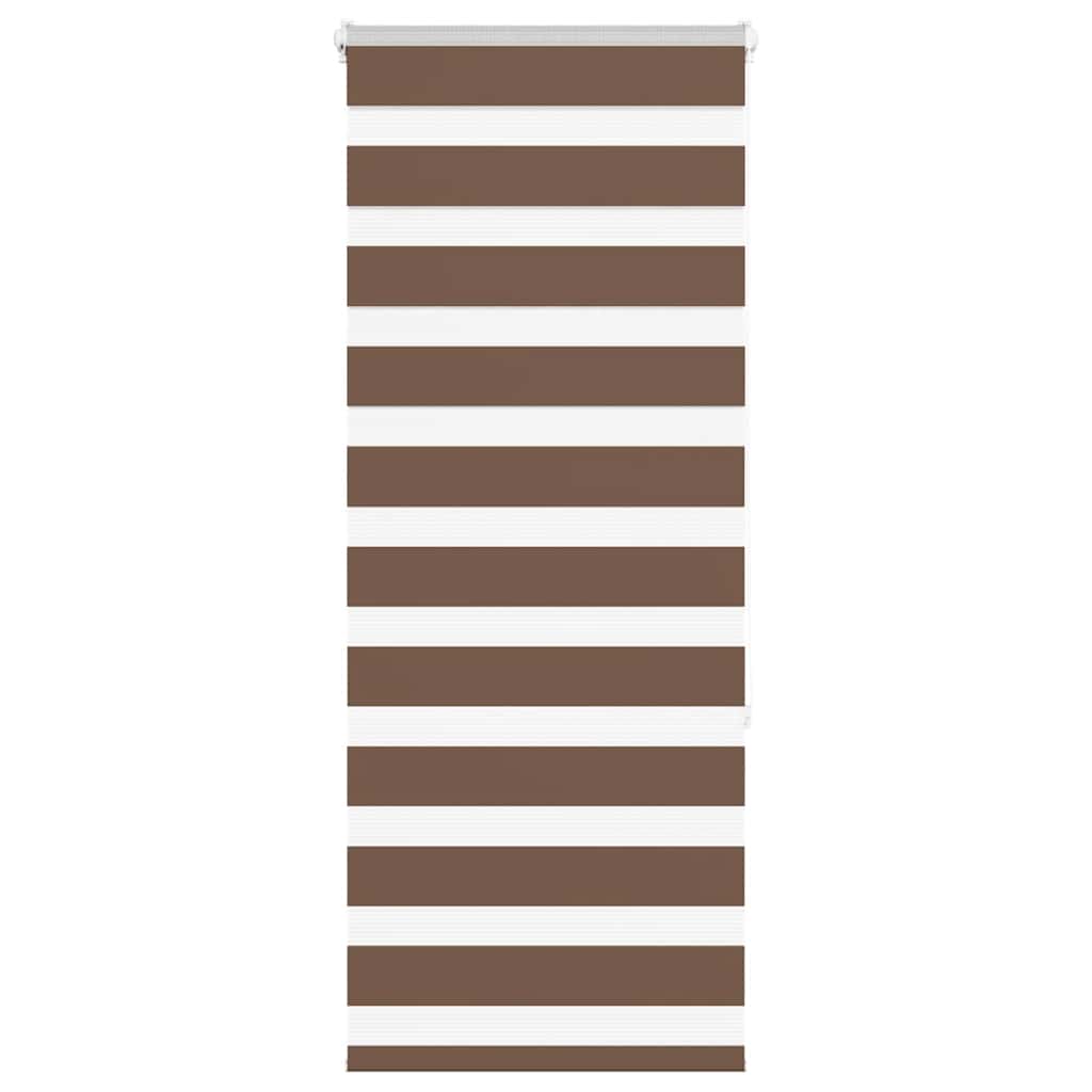 Vidaxl Zebra Rouleau aveugle 65x150 cm Largeur de poussière 60,9 cm Brun polyester