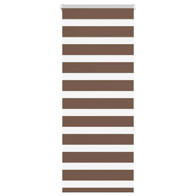 Vidaxl Zebra Rouleau aveugle 65x150 cm Largeur de poussière 60,9 cm Brun polyester