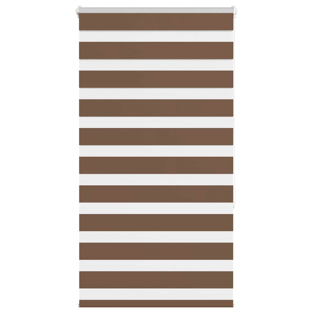 Vidaxl Zebra Rouleau aveugle 80x150 cm Largeur de poussière 75,9 cm Brun polyester
