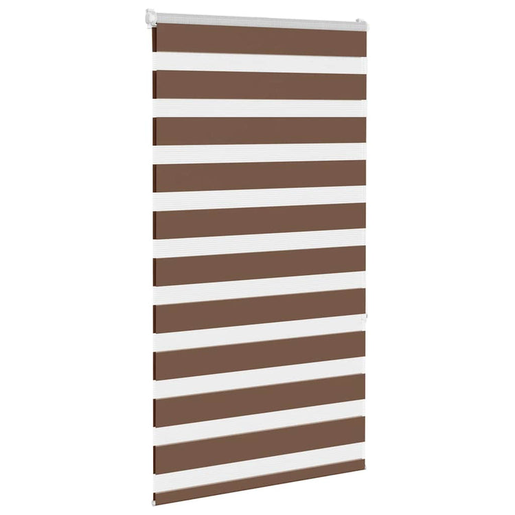 Vidaxl Zebra Rouleau aveugle 80x150 cm Largeur de poussière 75,9 cm Brun polyester