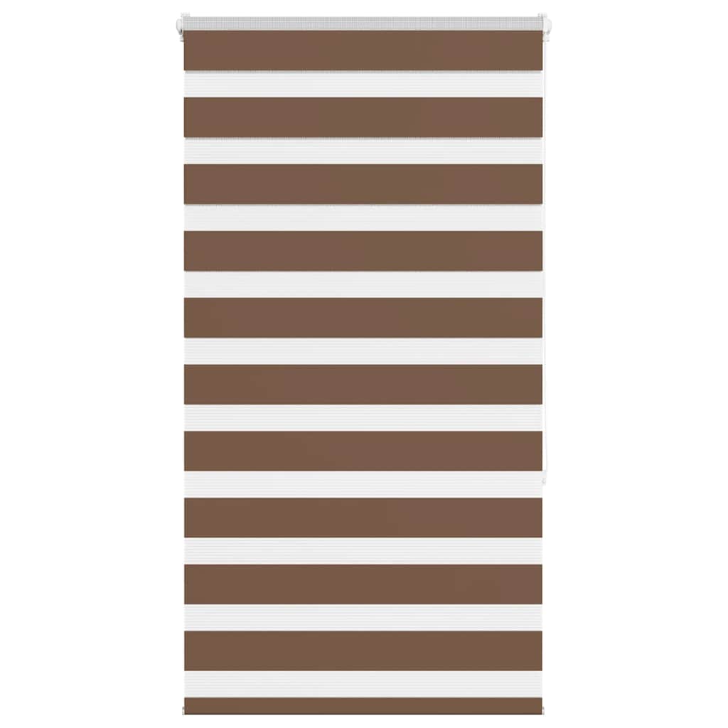 Vidaxl Zebra Rouleau aveugle 90x150 cm Largeur de poussière 85,9 cm Brun polyester