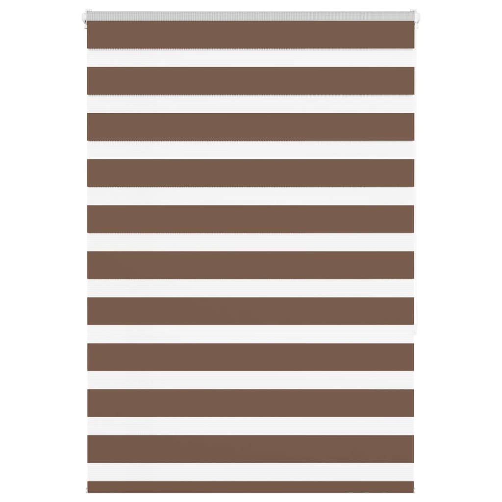 Vidaxl Zebra Rouleau aveugle 95x150 cm Largeur de poussière 90,9 cm Brun polyester