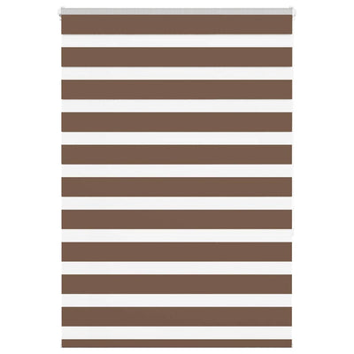 Vidaxl Zebra Rouleau aveugle 95x150 cm Largeur de poussière 90,9 cm Brun polyester