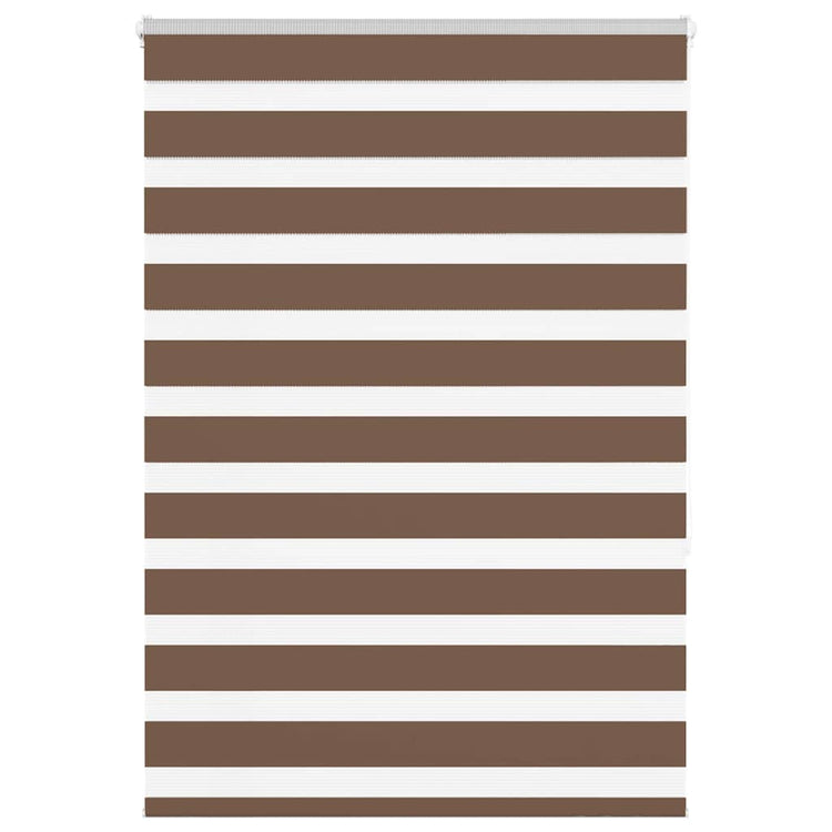 Vidaxl Zebra Rouleau aveugle 95x150 cm Largeur de poussière 90,9 cm Brun polyester