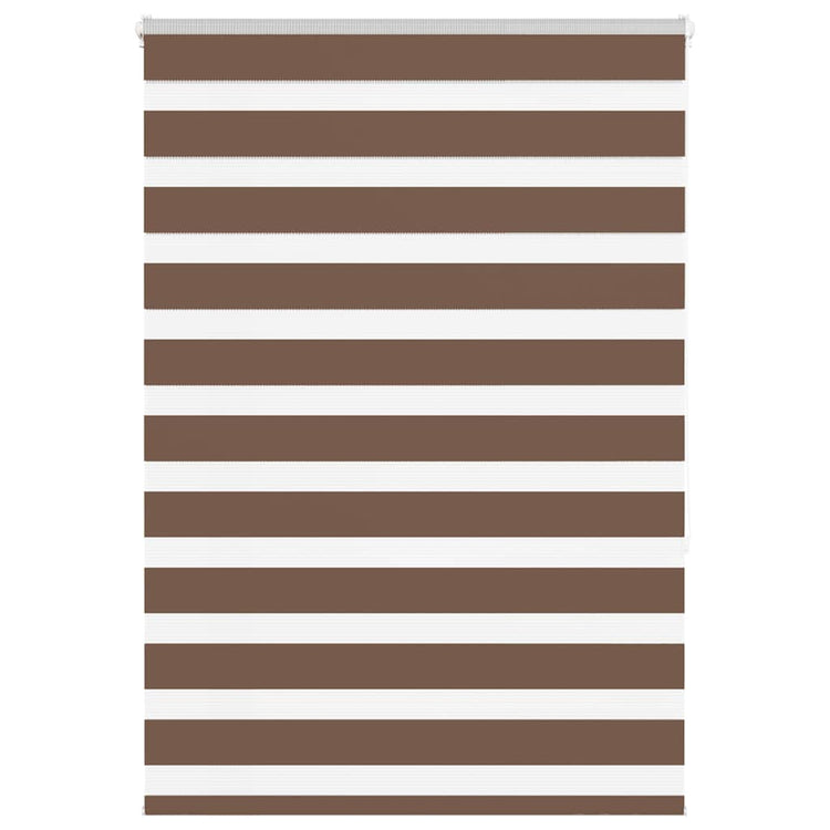 Vidaxl Zebra Rouleau aveugle 100x150 cm Largeur de poussière 95,9 cm Brun polyester