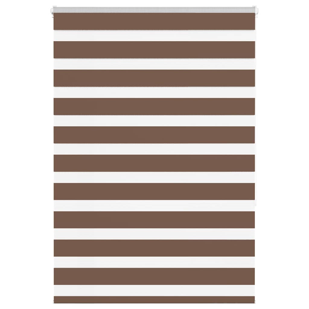 Vidaxl Zebra Rouleau aveugle 105x150 cm Largeur de poussière 100,9 cm Brun polyester