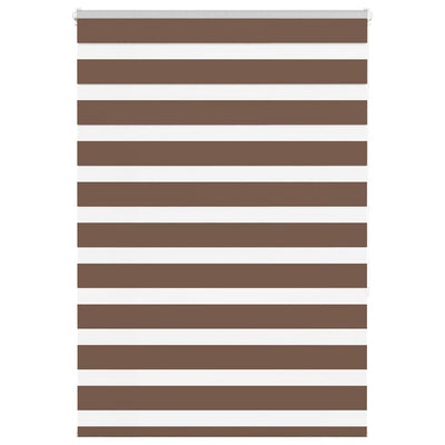 Vidaxl Zebra Rouleau aveugle 105x150 cm Largeur de poussière 100,9 cm Brun polyester