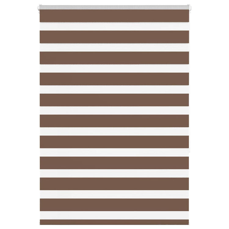 Vidaxl Zebra Rouleau aveugle 105x150 cm Largeur de poussière 100,9 cm Brun polyester