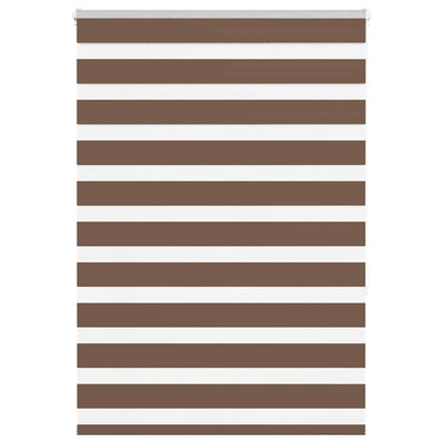 Vidaxl Zebra Rouleau aveugle 110x150 cm Largeur de poussière 105,9 cm Brun polyester