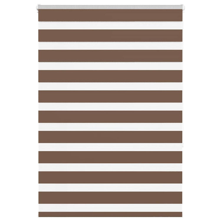 Vidaxl Zebra Rouleau aveugle 110x150 cm Largeur de poussière 105,9 cm Brun polyester