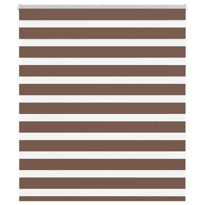 Vidaxl Zebra Rouleau aveugle 120x150 cm Largeur de poussière 115,9 cm Brun polyester