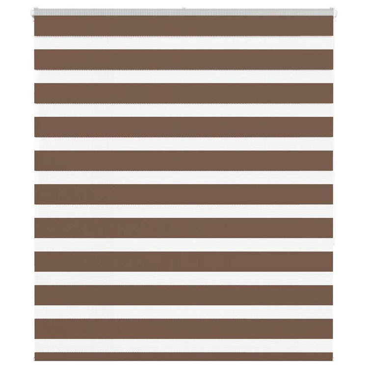 Vidaxl Zebra Rouleau aveugle 125x150 cm Largeur de tissu 120,9 cm Brun polyester