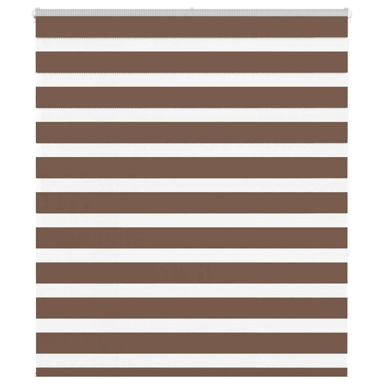 Vidaxl Zebra Rouleau aveugle 130x150 cm Largeur de poussière 125,9 cm Brown en polyester