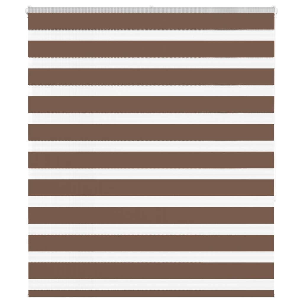 Vidaxl Zebra Rouleau aveugle 135x150 cm Largeur de poussière 130,9 cm Brown en polyester