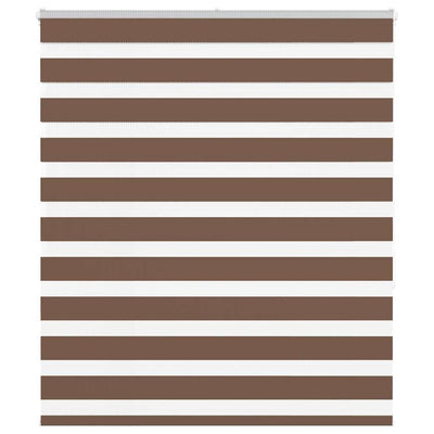 Vidaxl Zebra Rouleau aveugle 135x150 cm Largeur de poussière 130,9 cm Brown en polyester