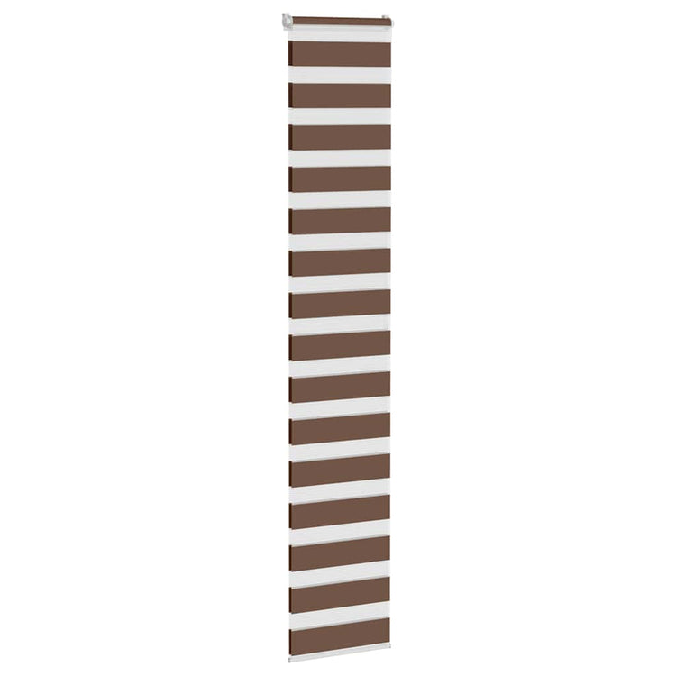 Vidaxl Zebra Rouleau aveugle 45x200 cm Largeur de poussière 40,9 cm Brun polyester