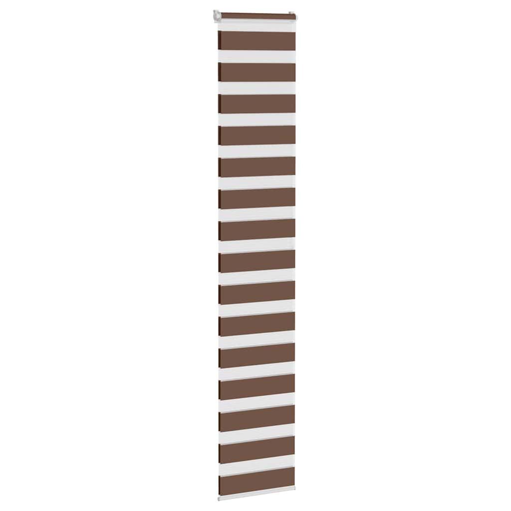 Vidaxl Zebra Rouleau aveugle 50x200 cm Largeur de poussière 45,9 cm Brun polyester